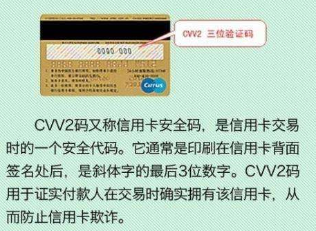 信用卡上CVV碼是什么意思？